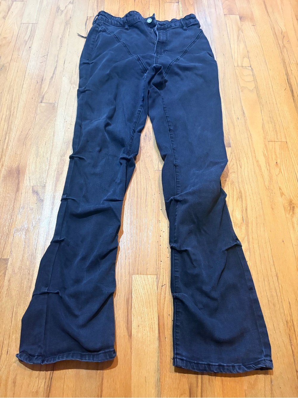 Fashion Nova Women’s Dark Navy Stretch Flare Pants